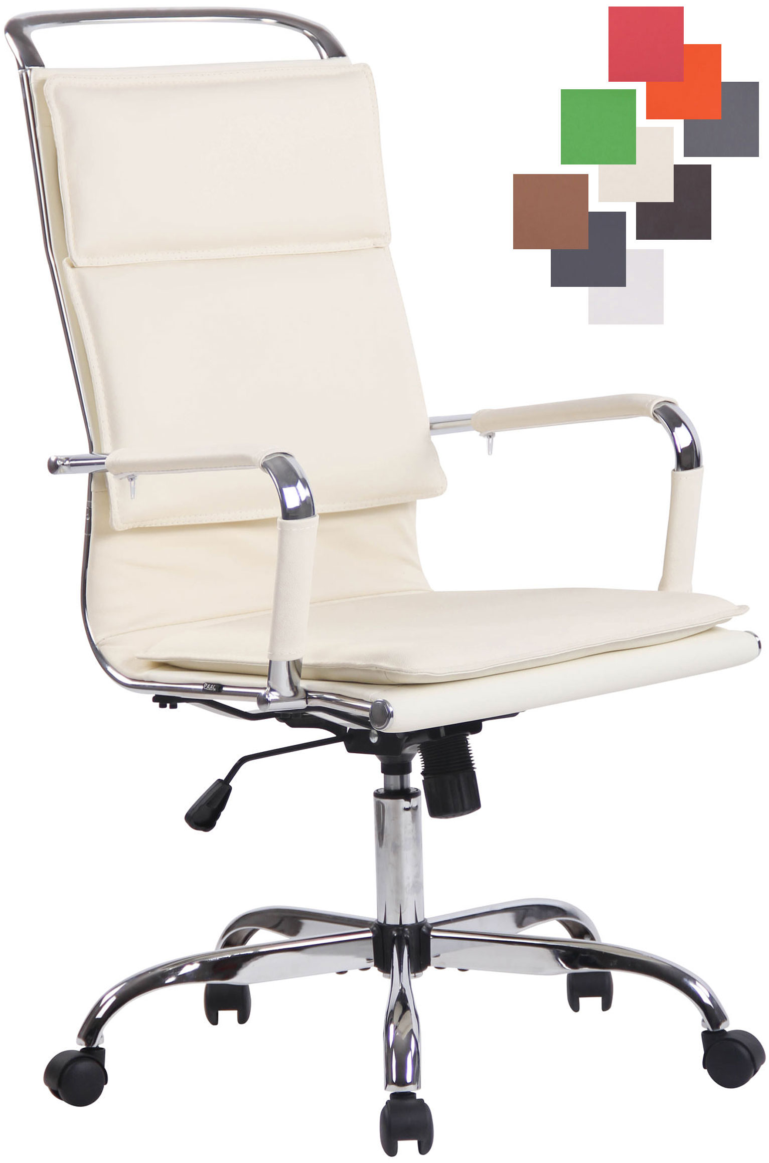 Bürostuhl Bedford Kunstleder Schreibtischstuhl Echtleder Drehstuhl mit